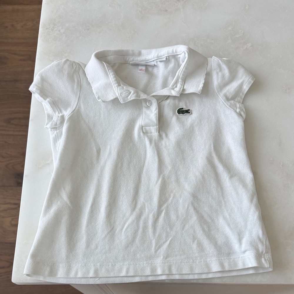 Lacoste Kids Polo Shirt in White
